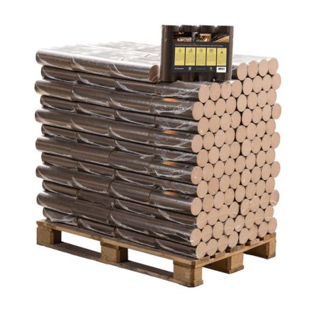 Ronde beuk briketten pallet 96 pakken x 10kg (960kg)